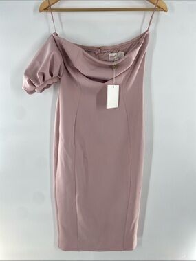Misha Collection Pink Midi Dress Size 6 NWT
